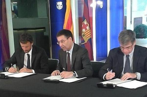 Luis Enrique sign contract Barça coach 2014